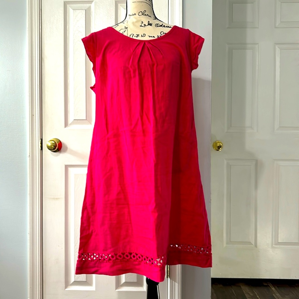 Elegant Pink Cap Sleeve Dress